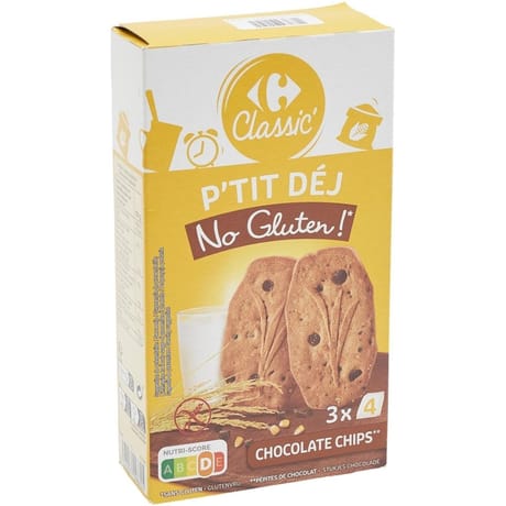 Carrefour classic' biscuits pépites chocolat sans gluten 150g
