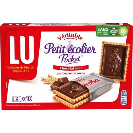 Lu petit écolier pocket chocolat noir 250g