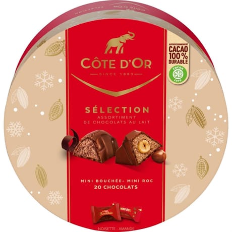 Cote d'or sélection assortiment de chocolats au lait 187g