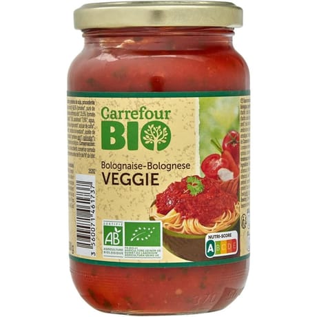 Carrefour bio sauce tomate bolognaise veggie 350g