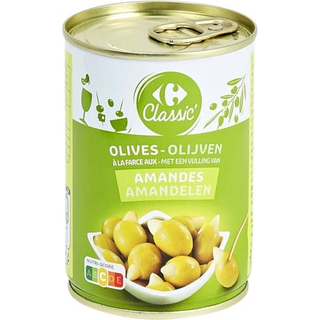 Carrefour classic' olives farcies aux amandes 120g