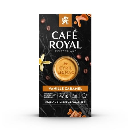Café royal lignac dosette alu vanille caramel x10 - 52g