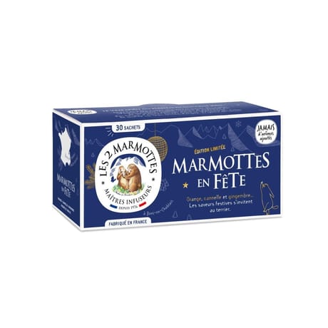 Les 2 marmottes infusion marmottes en fête 60g