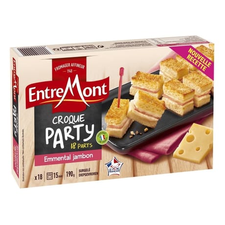 Entremont 18 croques party emmental jambon 190g