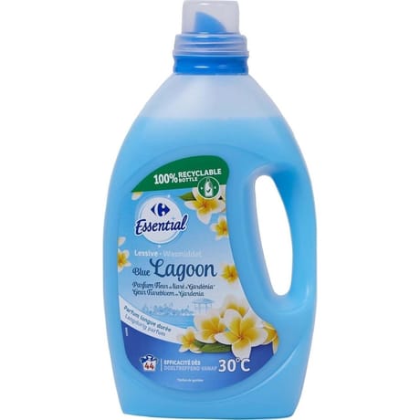 Carrefour essential lessive liquide fleur de tiaré et gardénia 2.2l