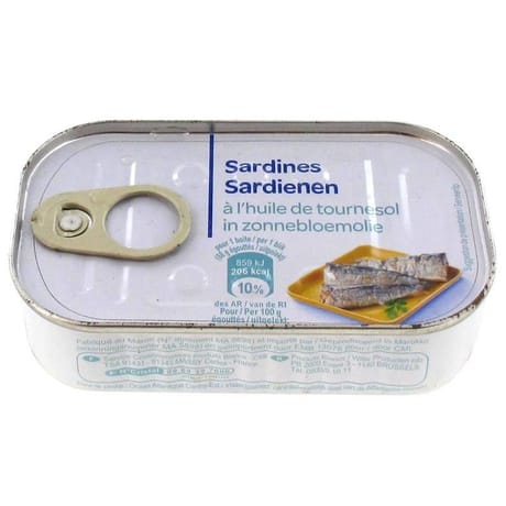 Sardines à l'huile de tournesol 88G