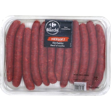 Merguez x12 660g Carrefour le marché