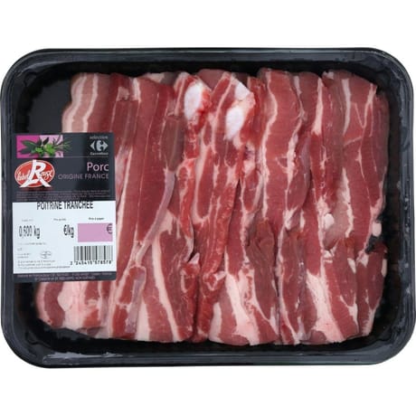 Poitrine de porc label rouge 600g Carrefour Sélection