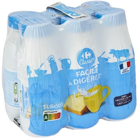 Carrefour Classic' lait sans lactose 6x50cl