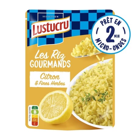 Lustucru doypack les riz gourmands citron et fines herbes 220g
