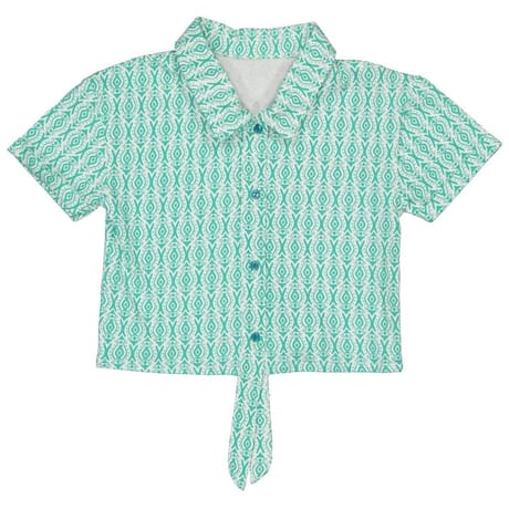 Chemise manches courtes nouée EMERAUDE 14 ANS