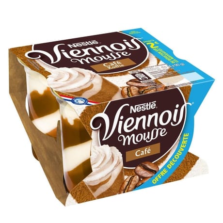 Mousse de viennois café 4x90g offre découverte
