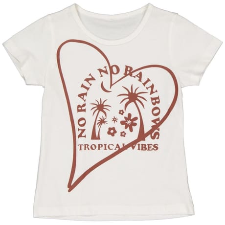 Tee shirt manches courtes fille ECRU 6 ANS