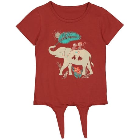 Tee shirt manches courtes noué fille TERRE 8 ANS