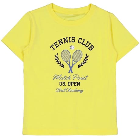 Tee shirt manches courtes garçon JAUNE 14 ANS