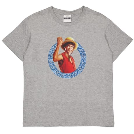 Tee shirt manches courtes one piece garçon GRIS CHINE ONE PIECE 12 ANS