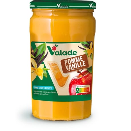 Valade compote pomme vanille sans sucre ajouté 630g