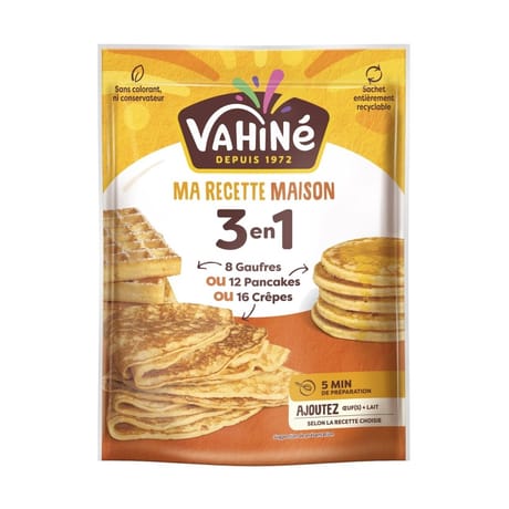 Vahiné ma recette maison 3en1 gaufres ou pancakes ou crêpes 240g