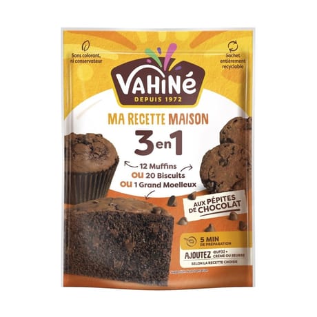 Vahiné ma recette maison 3en1 muffins ou biscuits ou grand moelleux 280g