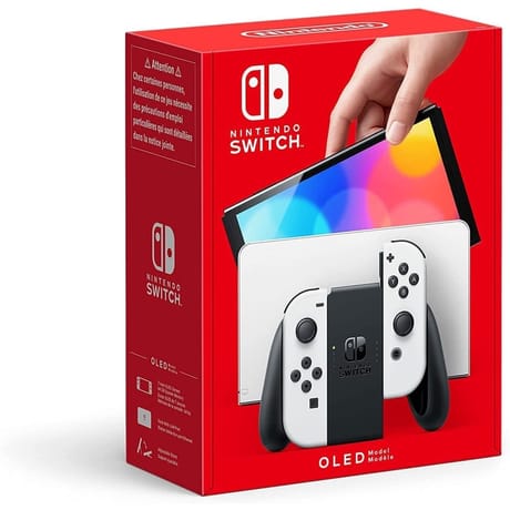 Console switch oled + joy con blanches
