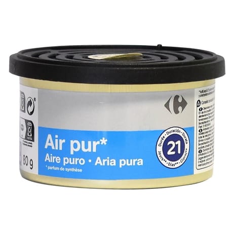 Carrefour désodorisant canette parfum air pur
