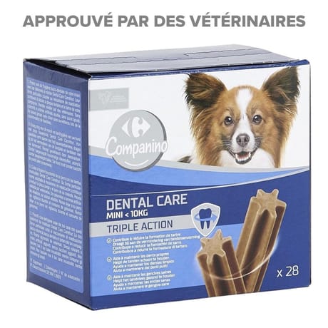 Carrefour companino récompense pour chien mini sticks Dental care x28 -440g