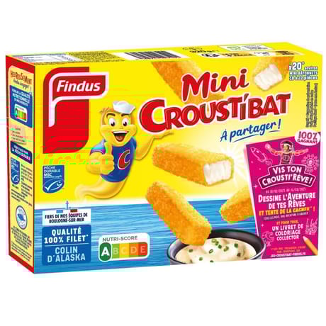 Findus mini bâtonnets croustibat msc x20 320g