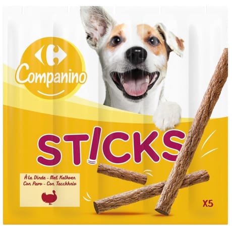 Companino récompense pour chien sticks à la dinde x5 - 50g