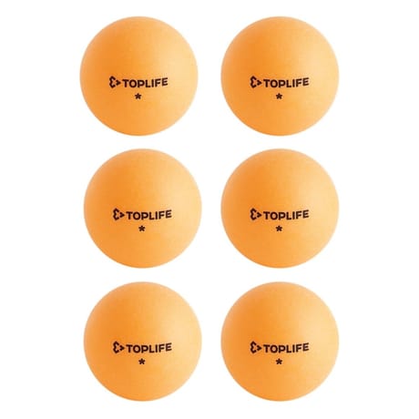 Toplife balles de tennis de table x6 orange 1*