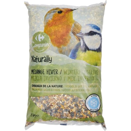 Carrefour companino graines pour oiseaux hiver - 2kg