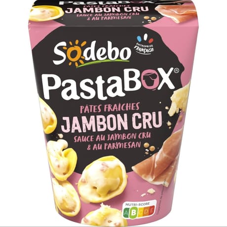 Sodebo Pastabox tortellini jambon sauce parmesan 280g