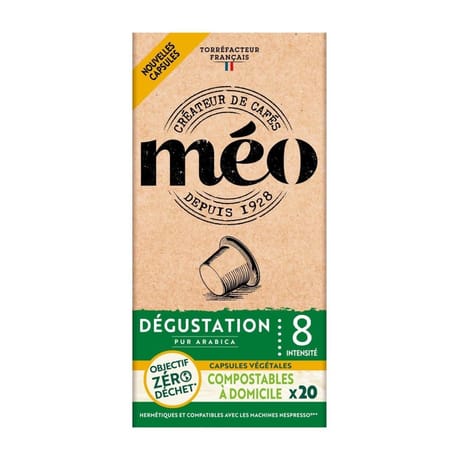 Méo capsules bio dégustation home compost x20 106g