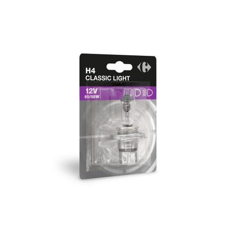 Carrefour ampoule auto h4 classic light 12v 50/55w