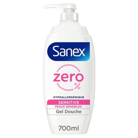 Sanex zero gel douche sensitive pompe 700ml
