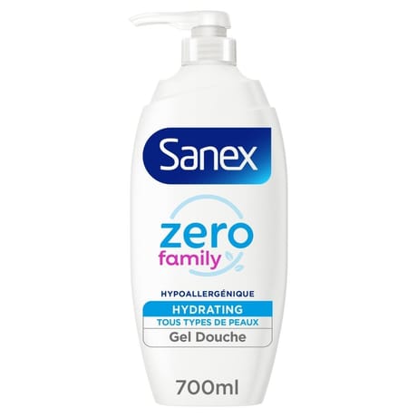 Sanex zero gel douche family pompe 700ml