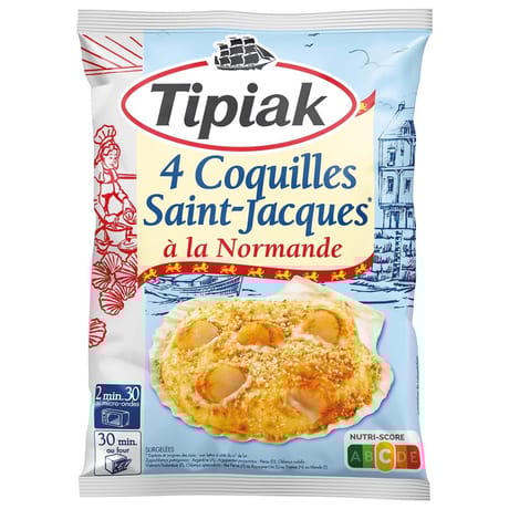 Tipiak coquilles Saint Jacques à la normande 4x90g