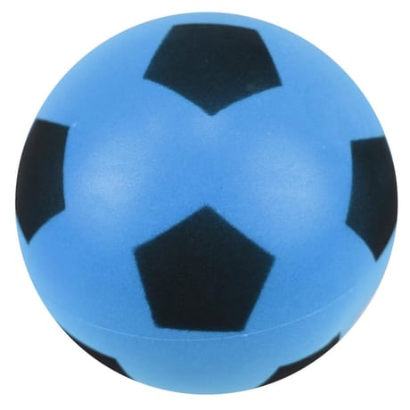Sport and fun ballon football mousse bleu 12 cm
