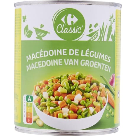 Carrefour classic' macédoine de légumes - 530g