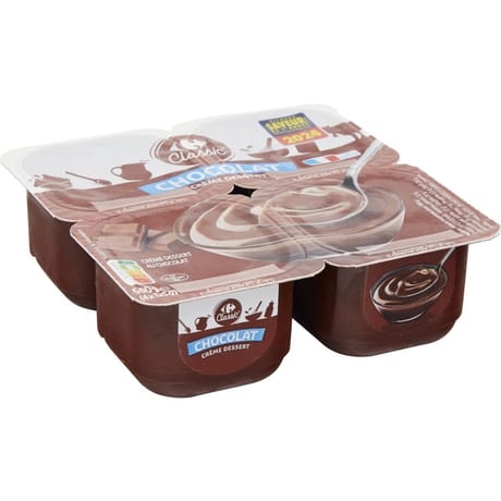 Carrefour Classic crème dessert chocolat 4x125g