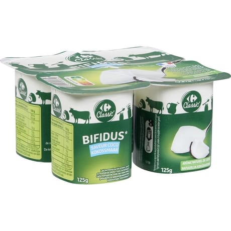 Carrefour classic yaourt bifidus coco 4x125g