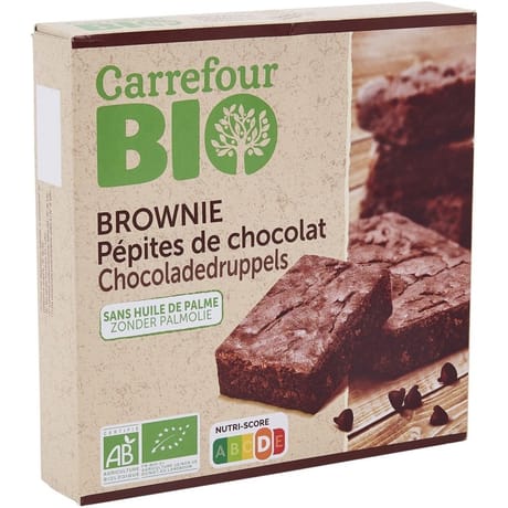 Carrefour bio brownie pépites de chocolat 285g