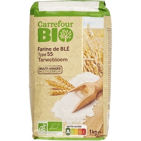 Carrefour bio farine de blé type 55 bio 1kg