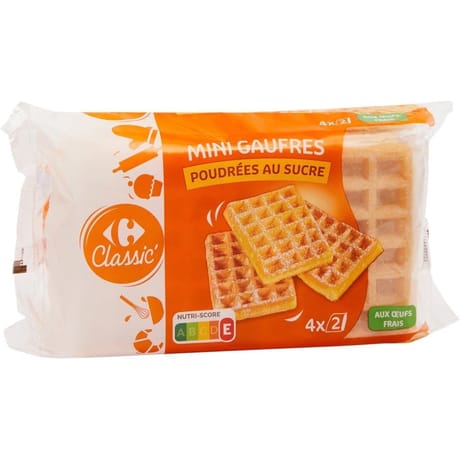 Carrefour classic' mini gaufres poudrées au sucre 208g