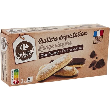 Carrefour original biscuits cuillers chocolat noir 100g