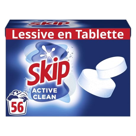 Skip lessive tablettes active clean 28 lavages 1.68kg