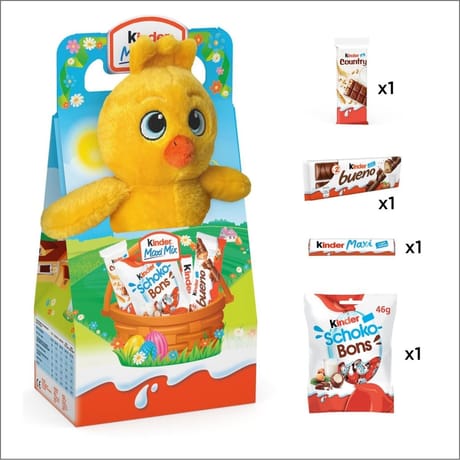 Kinder mix peluche et chocolats x1-133g