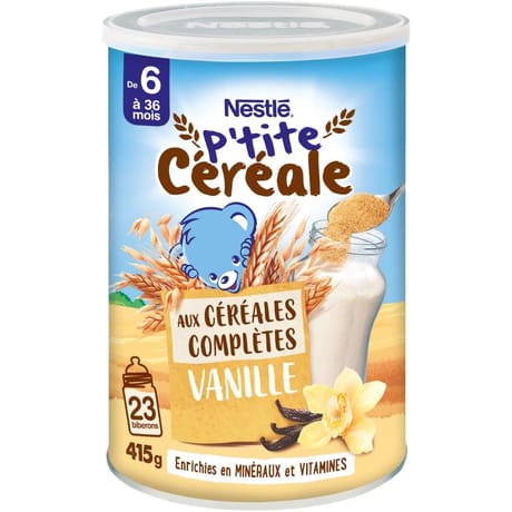 P'tite cereale vanille cereales completes 6mois 415g