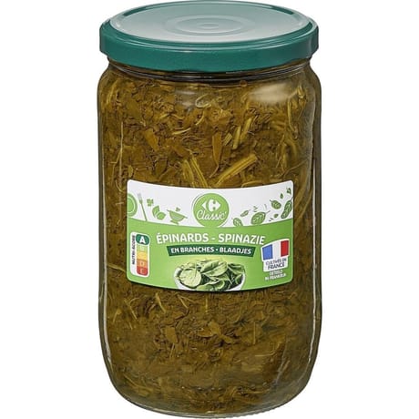 Carrefour classic' épinards en branches 420g