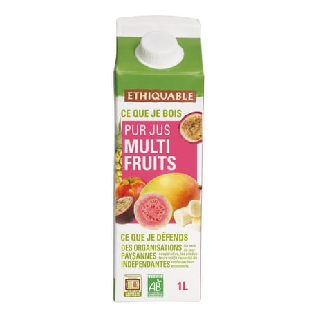 Ethiquable pur jus multifruits bio 1l