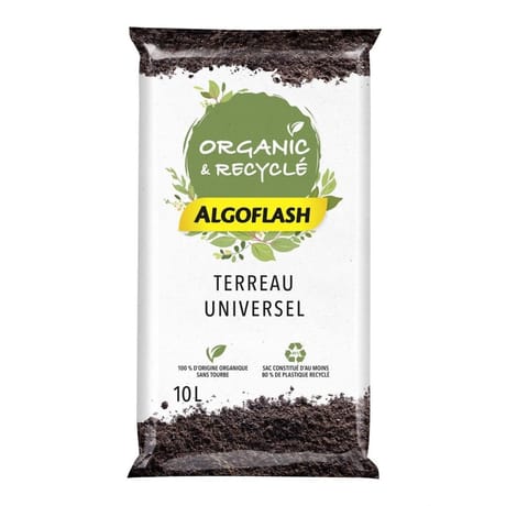 Algoflash organic & recycle terreau universel 100% organique 10 l